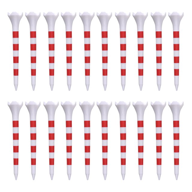 CSChome Plastic Golf Tees 20Pcs Golf Tees High Stability Low Friction Unbreakable Simple Installation Short Golf Tees Training Tools