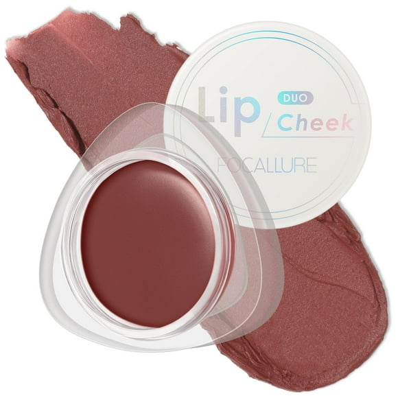Focallure Velvet-hazy Matte Cheek & Lip Mud - Dual-use High Pigment Lipstick Blush, Lasting Lip Tint