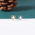 thumbnail image 3 of ZS 20G 1 Pair Heart Stud Earring Cute Cartilage Conch Helix Piercing Silver Color Ear Piercing Jewelry, 3 of 5