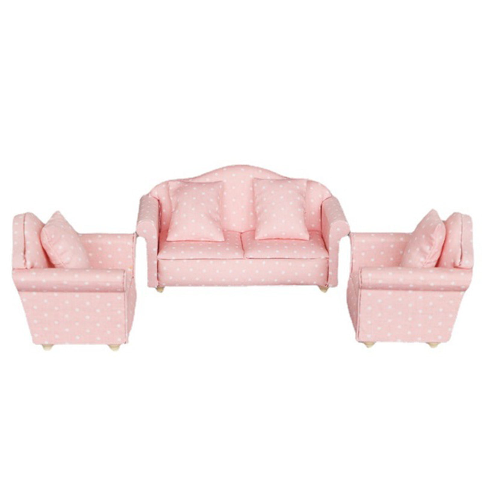 1:12 living room elegant chair Sofa 3pcs dollhouse miniature furniture set 
