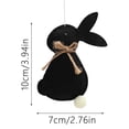 thumbnail image 3 of Bunny Christmas Ornaments, Handmade Felt Rabbit Easter Ornament Set, Boho Hanging Decor for Tree, Unique Handcrafted Gift, Easter & Christmas Holiday Ornament, 3 of 4