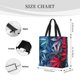 thumbnail image 3 of Easygdp Red And Blue Leaves Bolsa Tote para Mujer, Bolso de Hombro para Trabajo, Playa, Viajes, Compras y Supermercado, 3 of 7