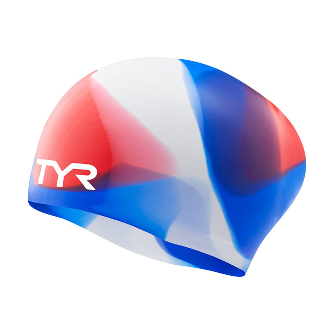 TYR Unisex-Child Tie Dye Long Hair Silicone Swim Cap Youth