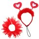 thumbnail image 2 of Decoraciones para San Valentín, disfraz de perro para San Valentín, diadema con forma de corazón, pompón rojo, accesorio para fiesta de San Valentín, 2 of 7