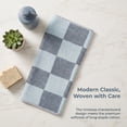 thumbnail image 4 of REGALWOVEN Bathroom Checkered Decorative Hand Towel Set 14" x 28", Cotton Face Towels Soft Absorbent for Spa, Bath, Gym, Kitchen Grey and Light Blue Plaid 2-Piece, 4 of 7