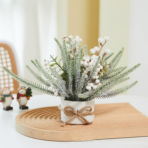 EGNMCR Small Christmas Tree,Tabletop Mini Xmas Tree,Artificial Little Potted for Christmas Decor,Suitable for Weddings, Holidays, Christmas and Other Festivals