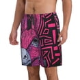 thumbnail image 2 of Cauagu ink Donkey Pop Art Print Men's Swim Trunks,Hawaiian Bathing Suit Swimsuits Beach Shorts with Pockets for Men Quick Dry Swimming Board Shorts-3X-Large, 2 of 6