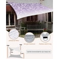 thumbnail image 5 of Sun Shade Sail 12x16Ft Flower White Cherry Blossoms Purple Background Uv Block Sunshade Canopy Outdoor Shade Cover Rectangle Shade Cloth For Patio Garden Yard Deck Pergola, 5 of 6