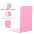 thumbnail image 4 of Uxcell Acrylic Bookends, 6 Pack L-shaped Book Ends for Shelves Desktop Bookshelf Magazine Organizer Holder, Pink, 4 of 6