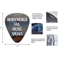 thumbnail image 5 of Metal Guitar Pick Wall Decor Art - 12" When Words Fail Music Speaks - Rustic Torched Finish, 5 of 6