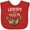 Red, variant on Inktastic Grampy Loves Me Cute Sloth and Baby Boys or Girls Baby Bib