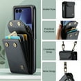 thumbnail image 2 of Dteck Crossbody for Samsung Galaxy Z Flip 7 Wallet Case with RFID Blocking Card Holder, Strap Kickstand Shockproof Flip Phone Cover for Women Men,Black, 2 of 7