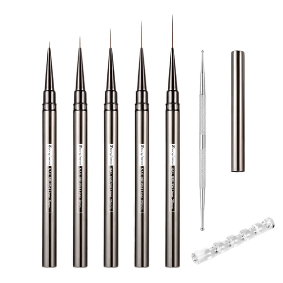 Pincel delineador de uñas 5/9/15/20/25 mm Fine Line Nail Art 3zorqinron