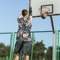thumbnail image 5 of Sikiie Vintage Floral Basketball Jersey Reversible Men's Mesh Athletic Sports Shirts Training Practice S-4XL3X-Large, 5 of 6