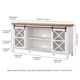 thumbnail image 3 of Henn&Hart 68" White/Golden Oak/Metal TV Stand, 3 of 10