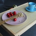 thumbnail image 2 of FONDOTIN 1pc Wooden Tea Tray Desk Laptop Tray Table For Breakfast In Bed Portable Serving Table, 2 of 8