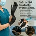 thumbnail image 5 of CareStock Black Nitrile Exam Gloves - Ultra-Strong with Slip-Resistant Textured Grip - Disposable Powder-Free Medical Gloves for Cooking & Healthcare, Large, 250 Count, 10 Boxes, 2500 Total, 5 of 8