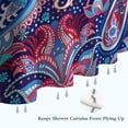 thumbnail image 6 of Blue Pioneer Flower and Paisley Pattern Shower Curtain 72"x84" ,Bathroom Decorative Shower Curtains Set with 12 Hooks,Modern Waterproof Washable Shower Curtain, 6 of 6