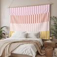thumbnail image 3 of Colorful Stripe Large Tapestry for Bedroom Wall Hanging Tapestry,Modern Pink Red Yellow Vertical Striped Ceiling Backdrop Tapestries Poster Blanket Wall Decor for Teens Room Living Room 86" x 104", 3 of 8