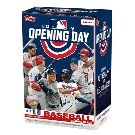 2019 TOPPS MLB OPENING DAY BASEBALL VALUE BOX |LOOK FOR AUTOGRAGHS AND RELIC CARDS! | 77 CARDS