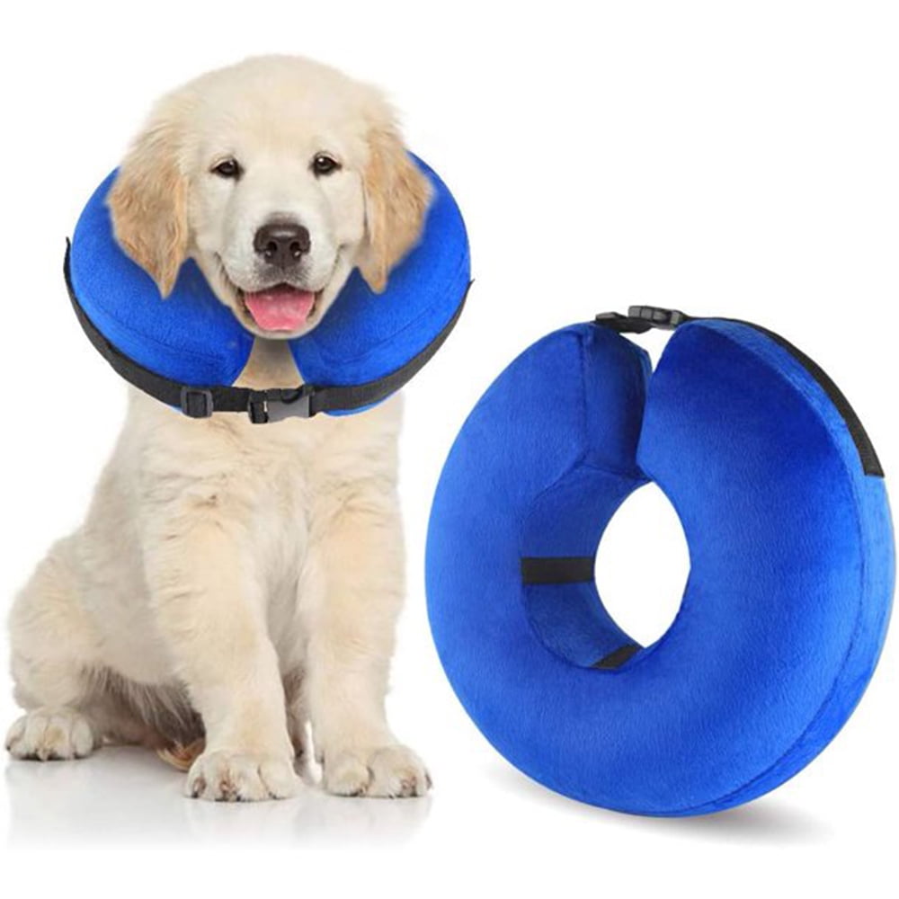 Meidong Protective Inflatable Cone Collar for Dogs and Cats, Soft Pet Recovery ECollar Cone