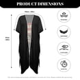 thumbnail image 6 of SCRAWLGOD 250th Anniversary Womens Swimsuit Coverup Deer American Flag Print Casual Flowy Beach Cover Up Lightweight Soft Bathing Suit Cover Up Pool Party, 6 of 6