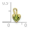 thumbnail image 4 of 10k Yellow Gold Heart Pendant with Round Peridot Gemstone, August Birthstone Necklace for Women, Love Symbol Jewelry, Romantic Gold Charm Accessory, 4 of 6