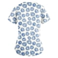 thumbnail image 3 of LHVUOA Scrub Tops for Women Casual Floral Printed Short Sleeved V Neck Shirts Plus Size Scrub Tops with Pockets, 3 of 3