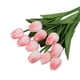 thumbnail image 5 of Kearding 10X simulación de PU Artificial ramo de flores falsas flores decorativas de boda vívidas para adornos del hogar rosa blanco rosa blanco 2Conjunto, 5 of 6