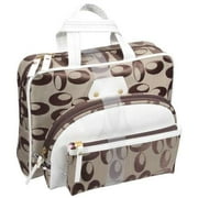 Modella: Light Brown W/Dark Brown Circles/White Make Up Bags