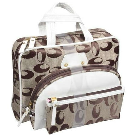Modella: Light Brown W/Dark Brown Circles/White Make Up Bags