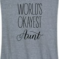 thumbnail image 3 of Instant Message - World's Okayest Aunt - Women's Racerback Tank Top, 3 of 6