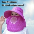thumbnail image 5 of PATLOLLAV Sun Cap Fishing Hat Wide Brim Hat with Detachable Face Cover & Neck Flap Outdoor Sun Protection Hat for Women, 5 of 6