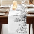thumbnail image 3 of Table Runners 90 Inches Long Dress Scarves, Grey Eucalyptus Farmhouse Coffee/Dining/Kitchen Table Runner for Living Room, Weeping Botanical Leaf Watercolor 13x90 Inch, 3 of 9