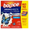 thumbnail image 3 of Bounce Mega Dryer Sheets, Fresh Breeze, Mega Fabric Softener Sheets with Static Control, Wrinkle Reduction, Extra Softness, Lasting Scent, Repels Lint 120CT, 3 of 14