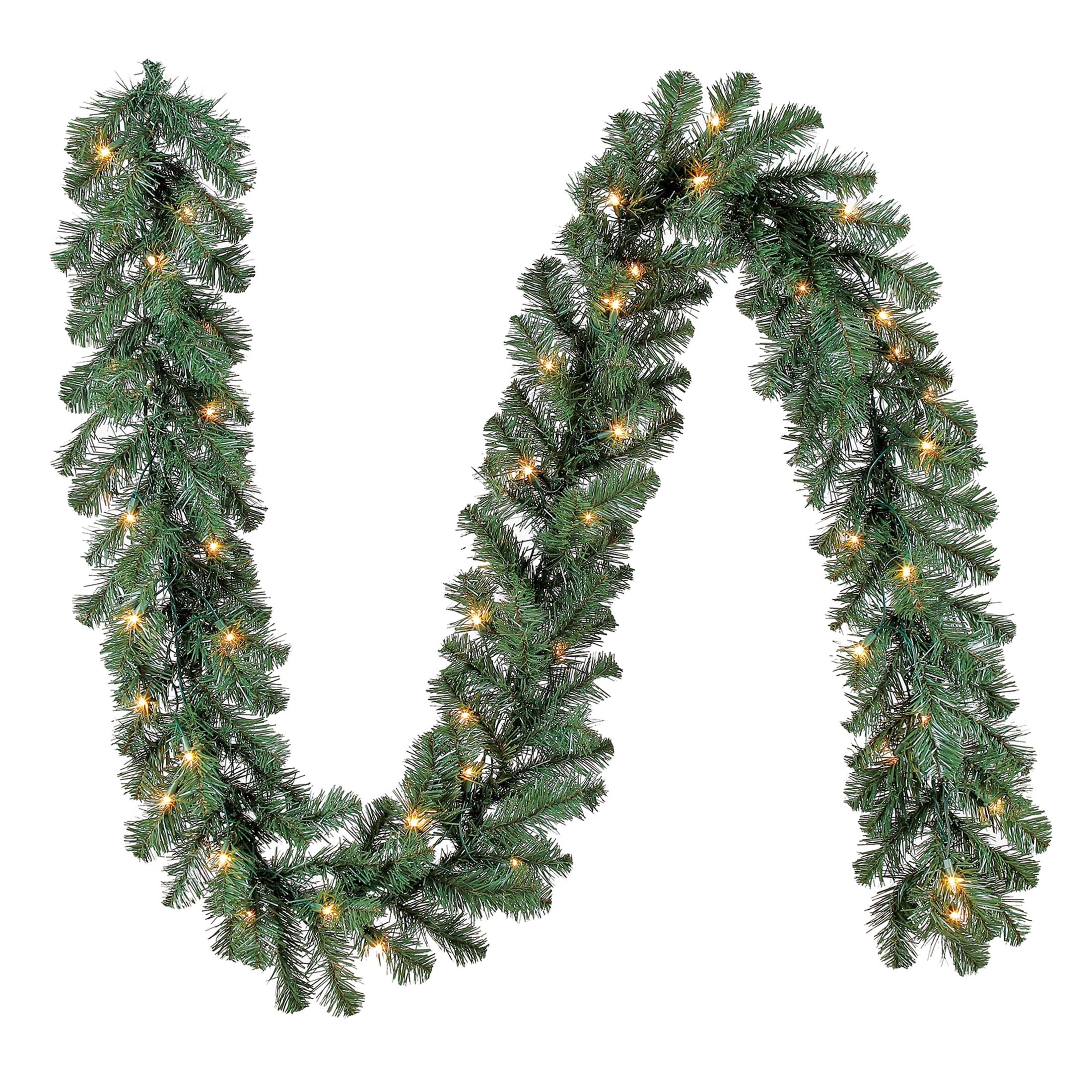 Holiday Time Napa 9' Pre-Lit Warm White LED Garland, Green photo 1