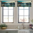 thumbnail image 3 of LALILO Kitchen Curtain Valance Vintage Polka Dot Retro Rod Pocket Window Curtain 52"x 18" Set of 2, 3 of 5