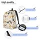 thumbnail image 3 of Disketp Cartoon Chickens print Canvas Backpack Lightweight Travel Daypack Student Rucksack Laptop Backpack-Medium, 3 of 5