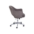 thumbnail image 4 of Serta Valetta - Chaise - Accoudoirs - Inclinaison - Pivotante - Acier, Tissu, Mousse à Mémoire de Forme - Gris, chrome, 4 of 5