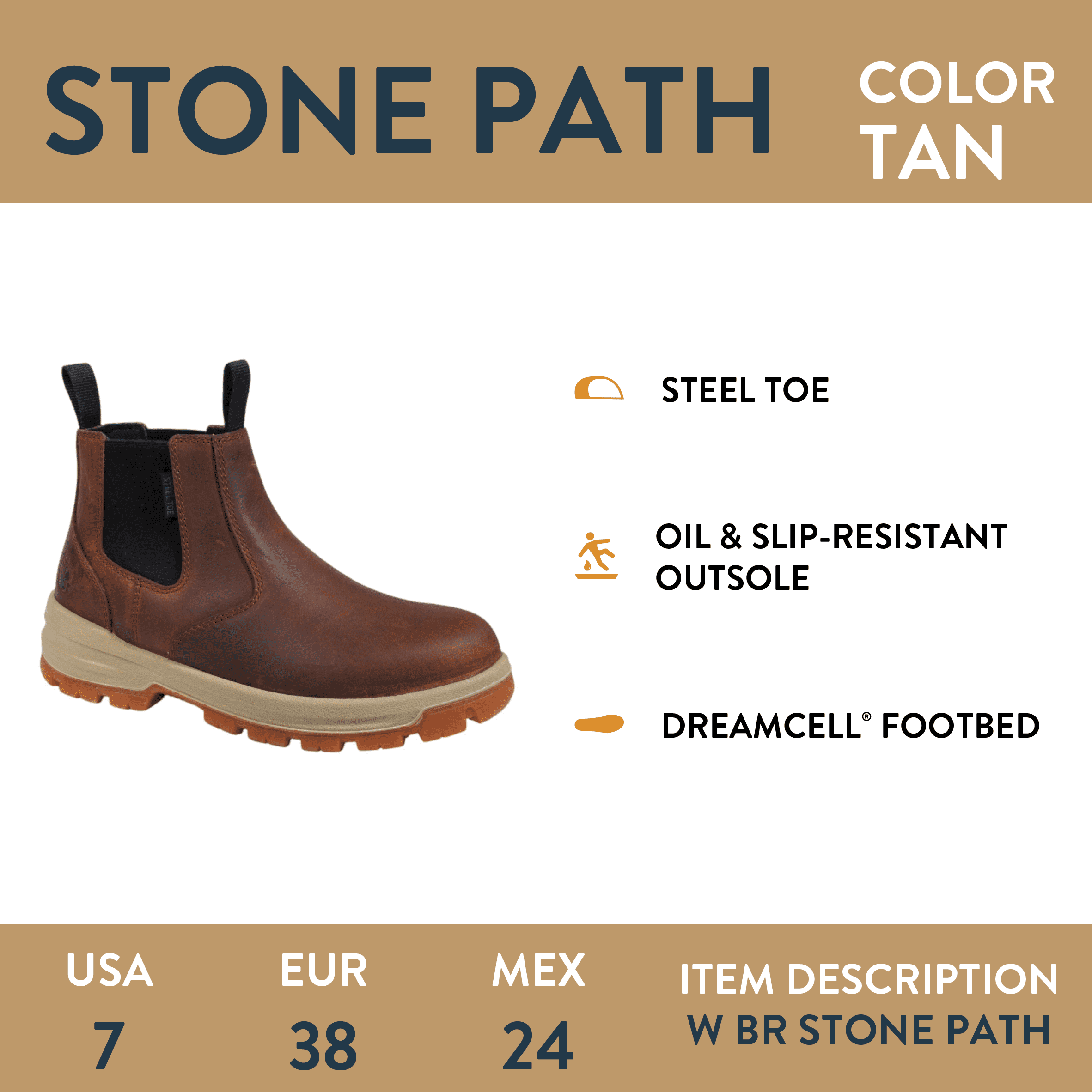 Brahma Women's Stone Path Steel Toe Work Boots