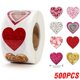 thumbnail image 1 of Pegatinas de corazón rojo para el Día de San Valentín, 100-500 piezas, 1 pulgada, embalaje para hornear, sellos de sobre, pegatinas decorativas de amor, 1 of 4