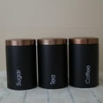 thumbnail image 4 of veasfak 3x Stylish Tea Sugar Coffee Storage Canisters with Lid Storage Containers Black, 4 of 9