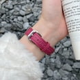 thumbnail image 4 of Leather Band Compatible for Apple Watch Bands Women 42/44/45/46/49mm Dressy Heart Design Slim Leather Strap with Adjustable Buckle Bracelet for iWatch Series 10/9/SE/8/7/6/5/4/3/2/1/Ultra, Rose, 4 of 8