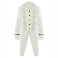 thumbnail image 5 of iiniim Boys Medieval Victorian Steampunk Jacket Renaissance Long Sleeve Embroidery Tailcoat White 8, 5 of 7