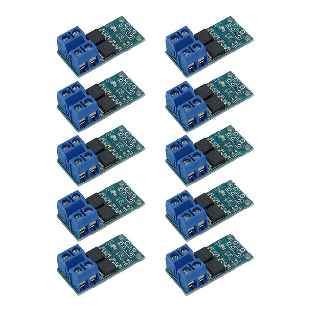 DEVMO 10 PCS DC 5V-36V 15A(Max 30A) 400W Dual High-Power MOSFET Trigger Switch Drive Module 0-20KHz PWM Adjustment Electronic Switch Control Board Mo