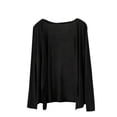 thumbnail image 5 of ylioge M-5X Plus Size Long Pajamas for Women Sets 2 Piece Modal-Loungewear Outfits Womens Casual Solid Color Long Sleeve Cardigans Pants Pajama Set, 5 of 5