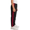 thumbnail image 2 of Haitryli Boys Girls Drawstring Sweatpants Contrasting Stripe Jogger Pants High Waisted Athletic Baggy Trousers Black Red S, 2 of 7