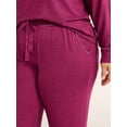 thumbnail image 3 of Joyspun Women's Hacci Knit Sleep Pants, 30.5” Inseam, Sizes XS-3X, 3 of 8
