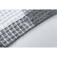 thumbnail image 2 of Imperial Checkered Cotton Textured Waffle Shower Curtain in Silver, 2 of 5