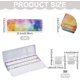 thumbnail image 2 of Paleta de acuarela vacía, caja de metal plegable, bandeja de acuarela colorida, 26 medias paletas vacías, 2 of 9